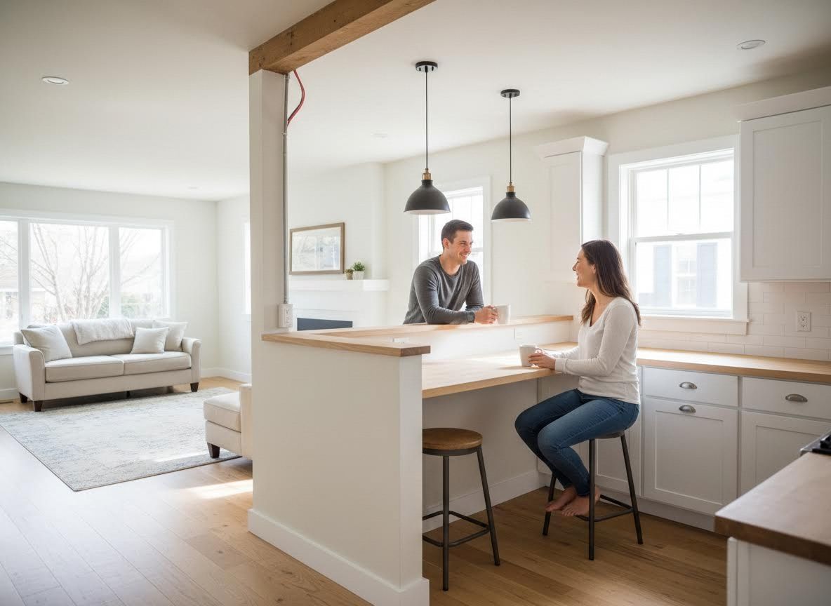 Beautifully renovated open-concept living space